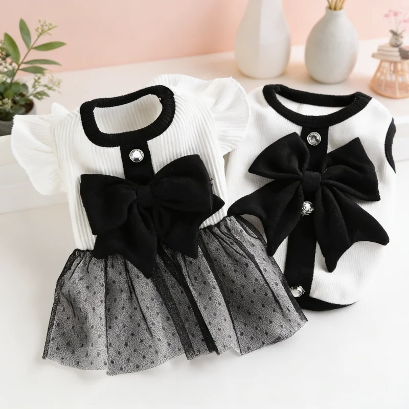 Vestido estilo princesa para perro – Ropa suave de primavera para cachorros