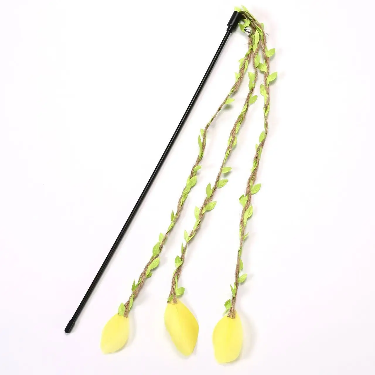 Juguete interactivo con plumas para gatos de interior
