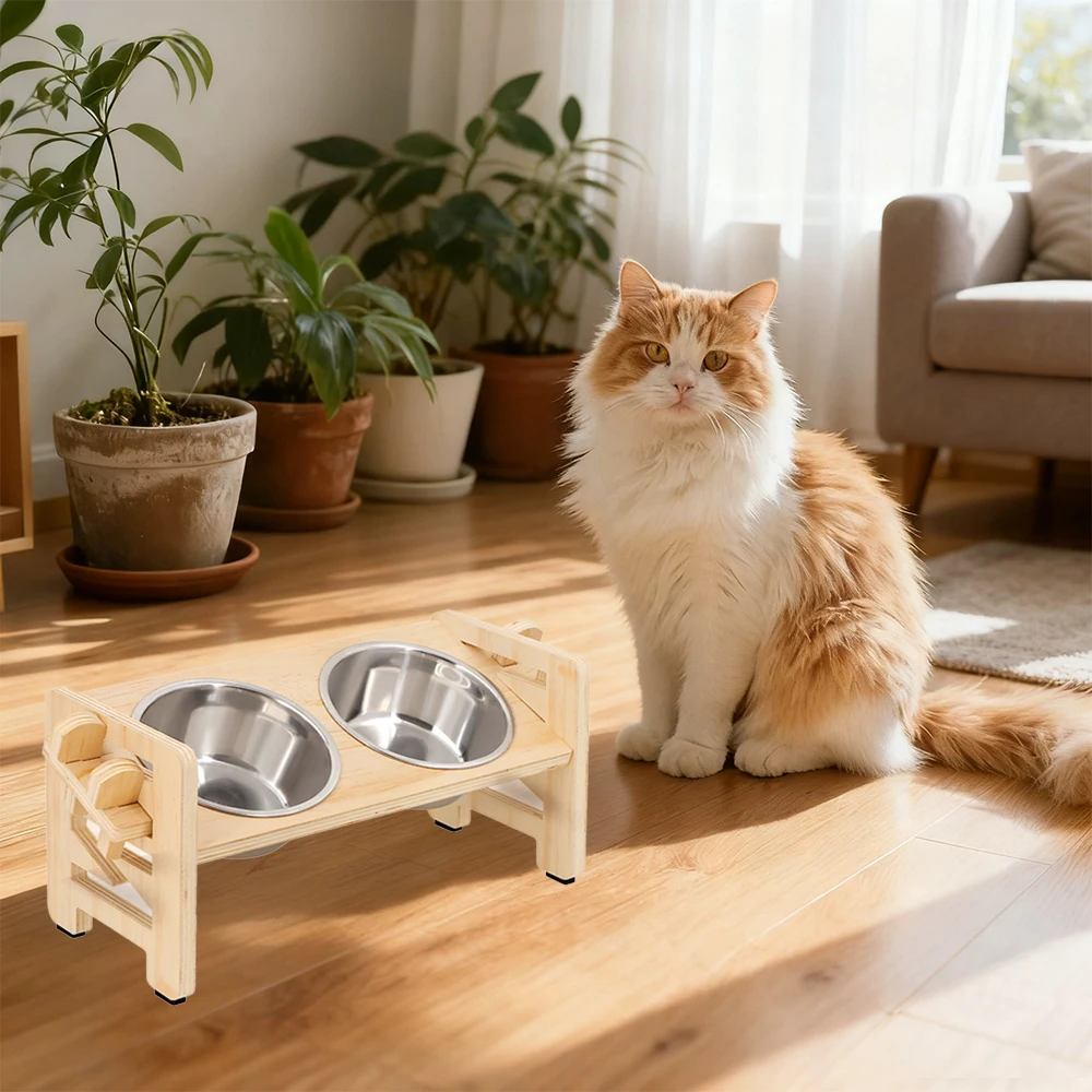 Comedero elevado para gato y perro – Antiderrames y antideslizante
