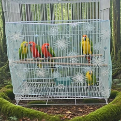 Cubierta de malla para jaula de aves, antipolvo y antimosquitos