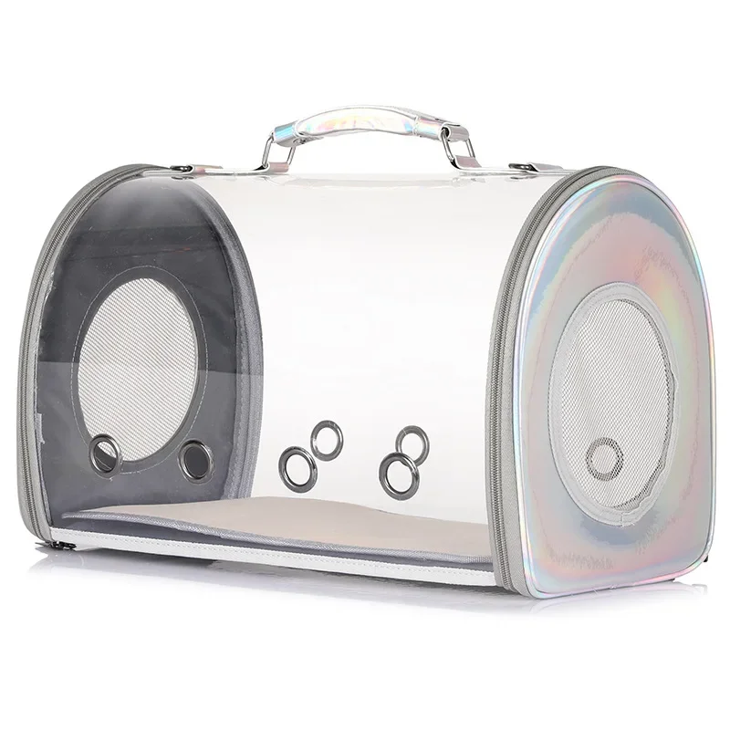 Nuevo Bolsa de transporte para mascotas transpirable porosa para exteriores, bolso para mascotas con espacio transparente, bolsas de viaje para gatos - imagen 5