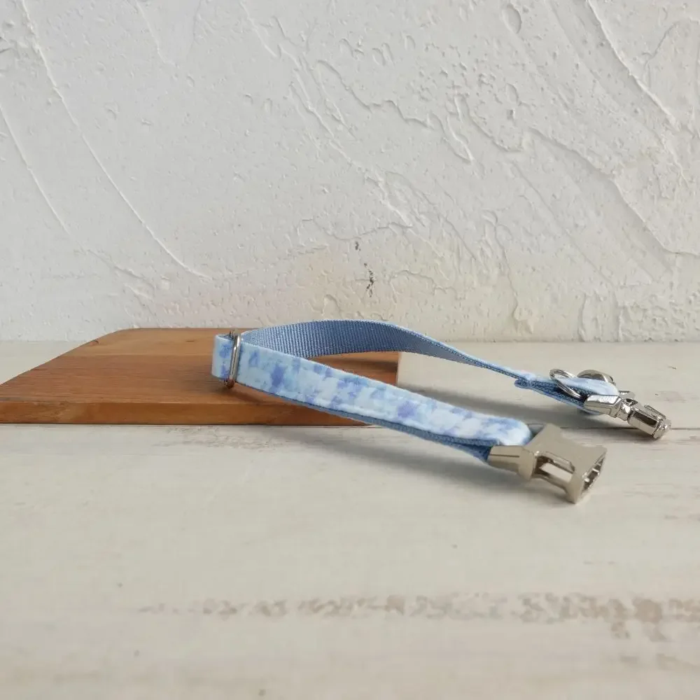 Collar de gato personalizado con grabado gratuito, correa para mascotas a juego, hebilla de Metal de contactos personalizados, Collar pequeño para mascotas de fuego azul - imagen 3