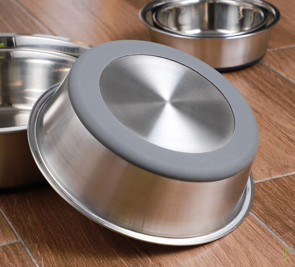 Tazones de Silicona para Gatos y Perros y Bebedero de Acero Inoxidable - imagen 2