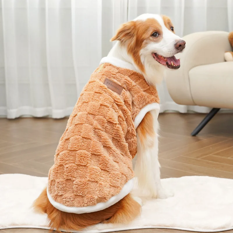 Ropa transfronteriza para mascotas, otoño e invierno, nueva ropa de algodón, Ropa nueva de felpa, perro Golden Retriever, Golden Retriever - imagen 2