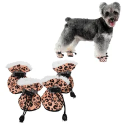 Botas de invierno para perros pequeños, ajustables, suaves y cómodas