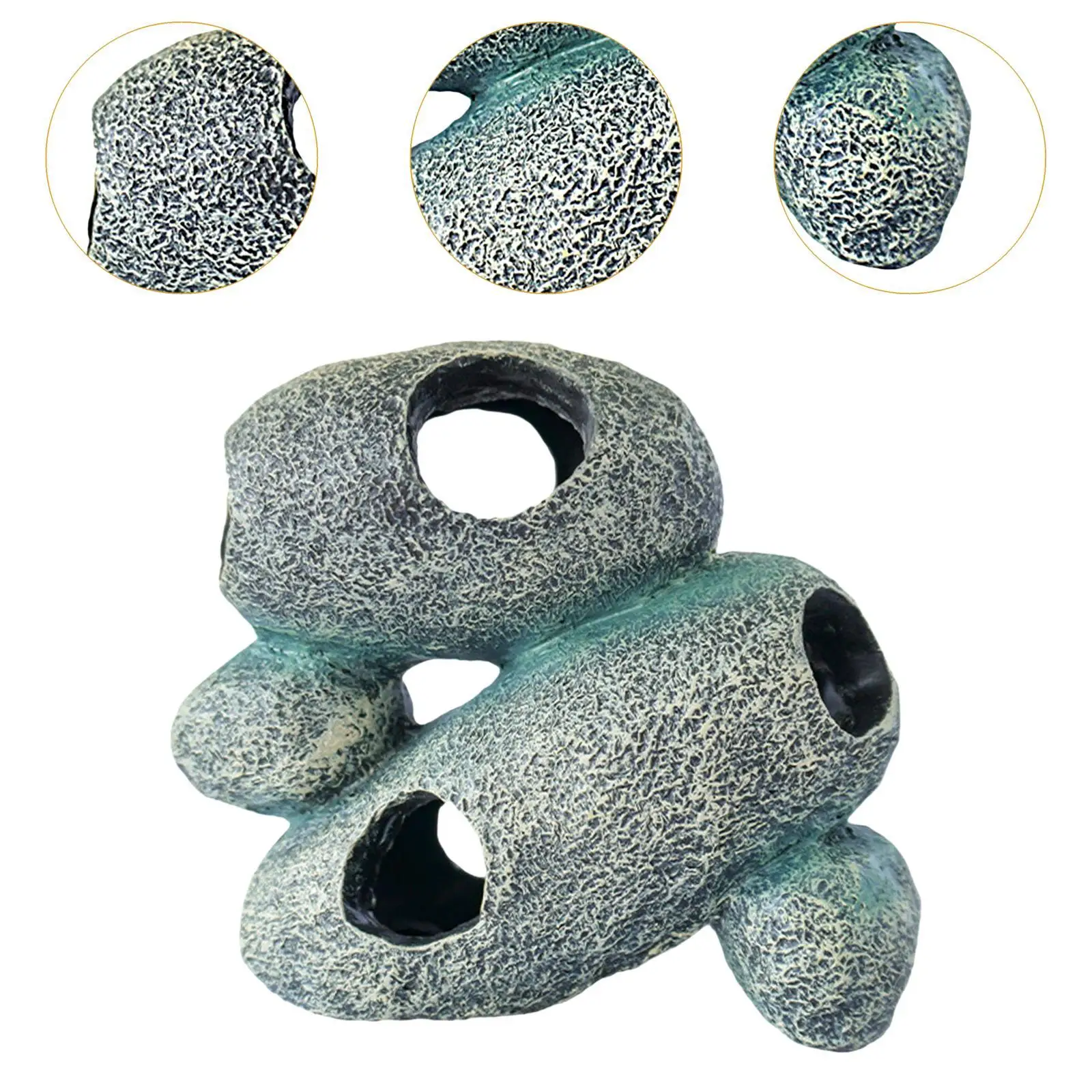 Aquarium Hideaway Rock Artificial Hide Cave for Desktop Living Room Aquarium