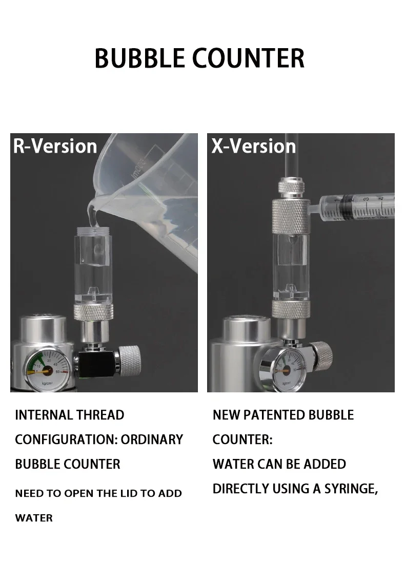 Regulador burbujas CO2 para acuario – Medidor precisión flujo - imagen 3