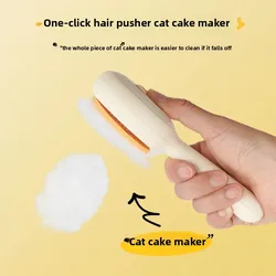 MINI peine para mascotas, aguja de acero inoxidable para gatos, peine con aguja de presión, cepillo para quitar el pelo de perros, cepillo con función de autolimpieza con un solo clic