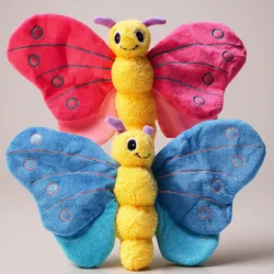 Juguetes chirriantes para perros con forma de mariposa, papel arrugado, juguetes de peluche para mascotas, juguetes molares interactivos para masticar para limpieza de dientes de cachorro