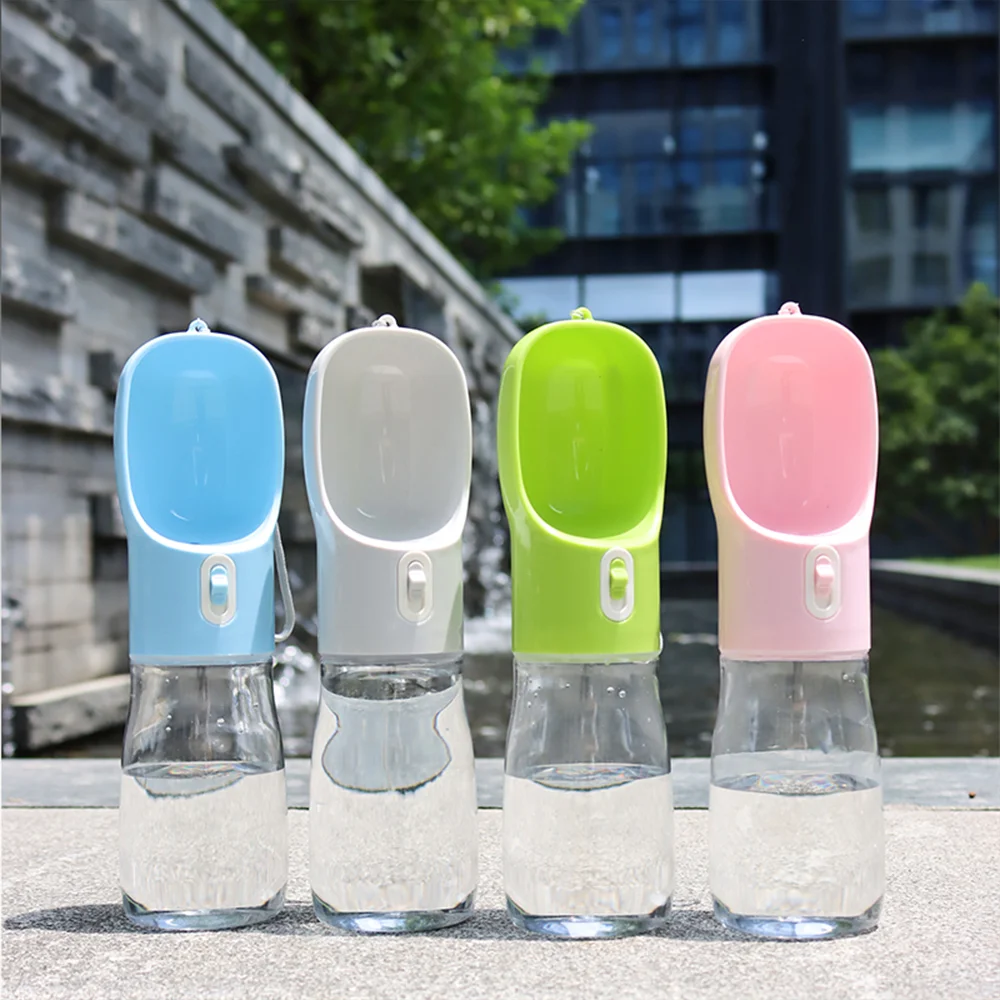Botella de agua portátil para perros pequeños y grandes, cuenco de viaje a prueba de fugas para gatos, dispensador de agua para exteriores, suministros para Chihuahua - imagen 2