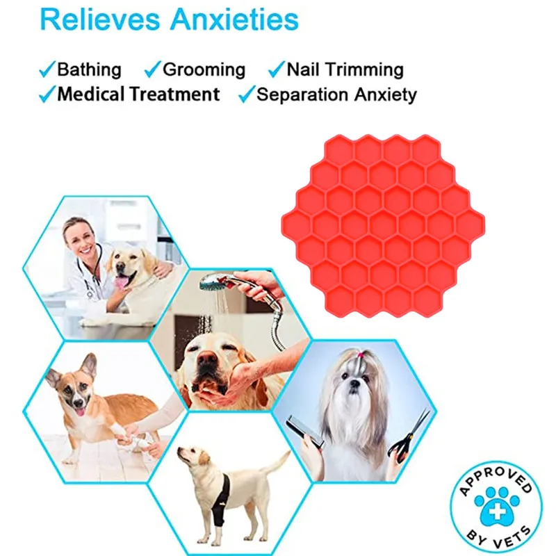 Comedero de nido de abeja para gatos, ventosa antiasfixia, cuenco de comida lenta antideslizante, alfombrilla de silicona para lamer, suministros para mascotas - imagen 5