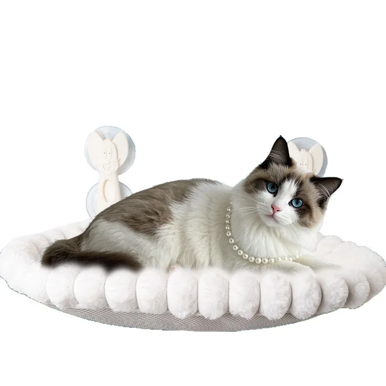 Almohadilla recta gruesa ovalada para mascotas, almohadilla suave y cálida de felpa para gatos, nido para mascotas, suministros para hamaca para gatos - imagen 5