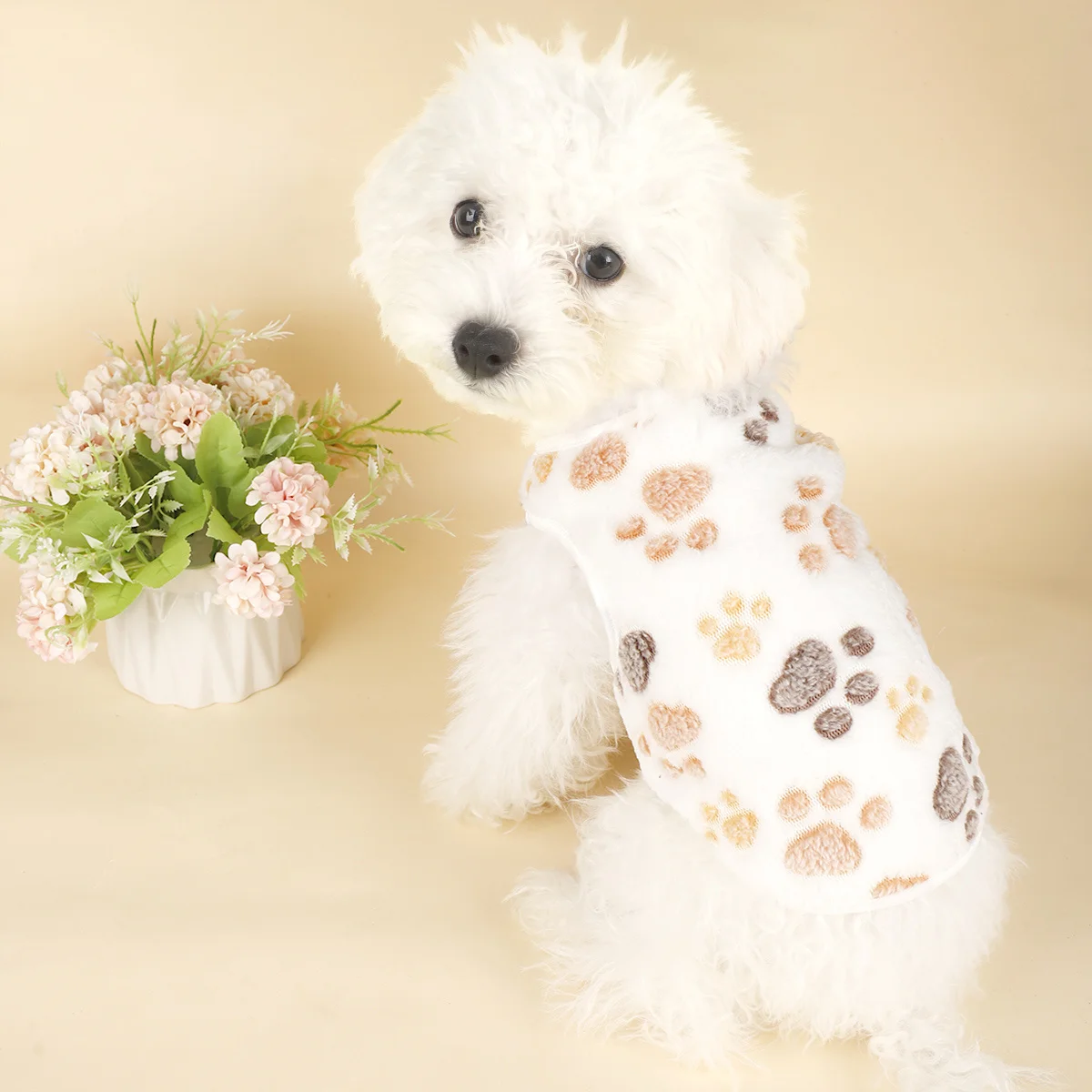 Acogedor chaleco de peluche para perros: suéter suave y cálido para mascotas para razas pequeñas a medianas, perfecto para uso en interiores/exteriores en otoño e invierno