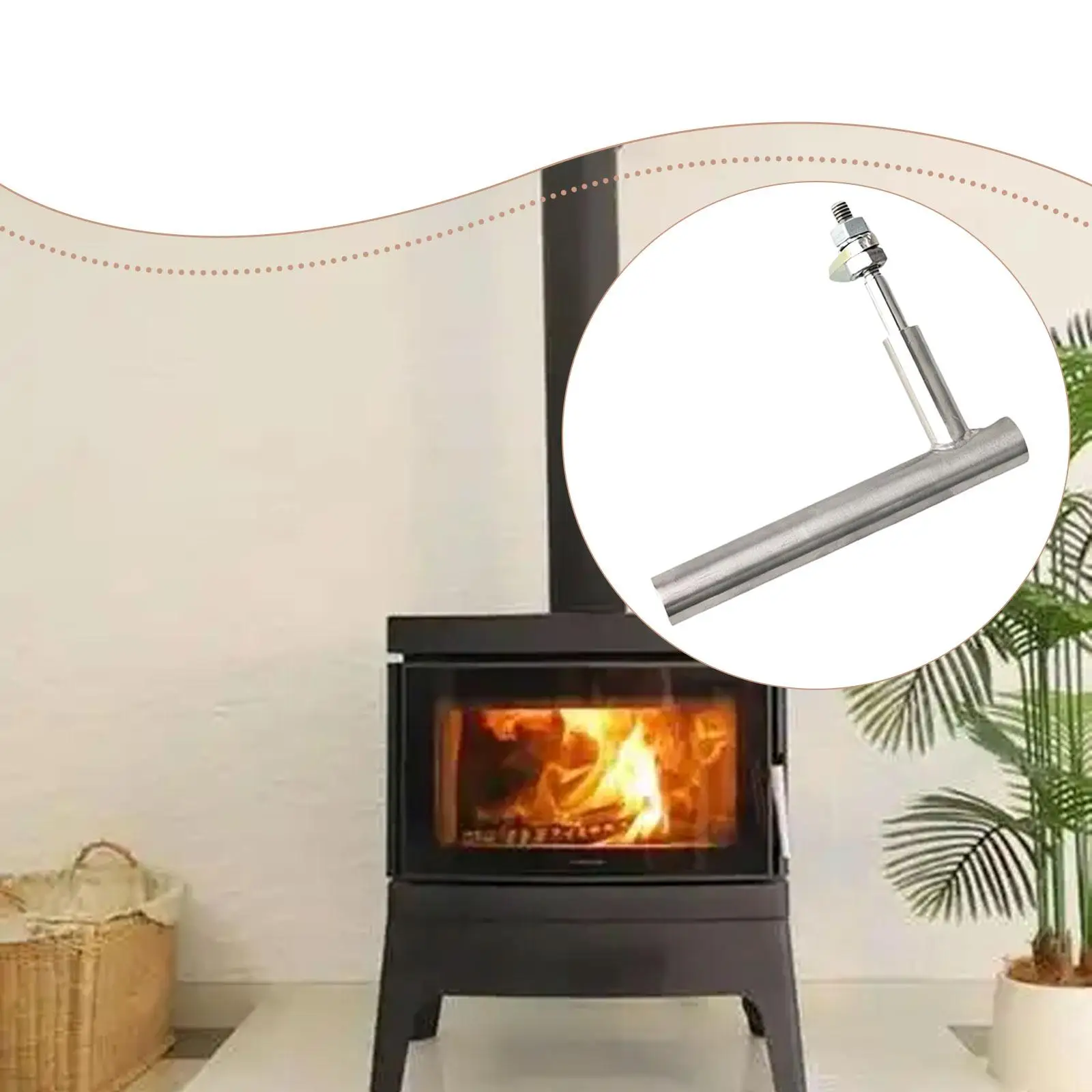 Fireplace Door Handle Hardware Professional Comfortable Grip Household Easy to Install Sturdy Replace Parts Accessories