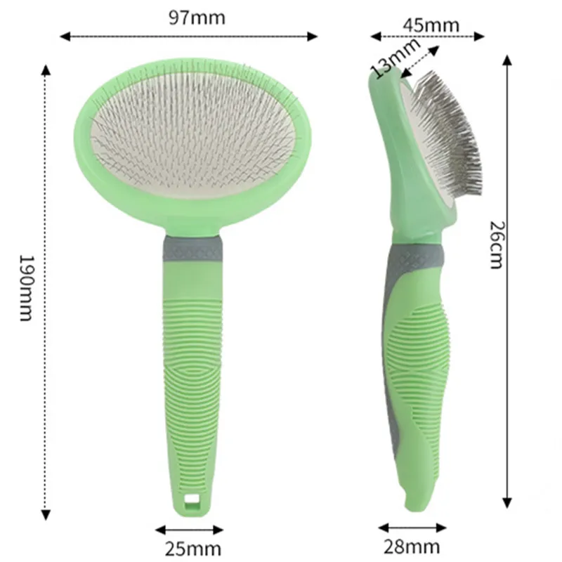 Cepillo de acero inoxidable para gatos, peines de masaje, cepillo de aseo para mascotas, cepillos de pelo largo para perros, Herramientas de limpieza - imagen 3