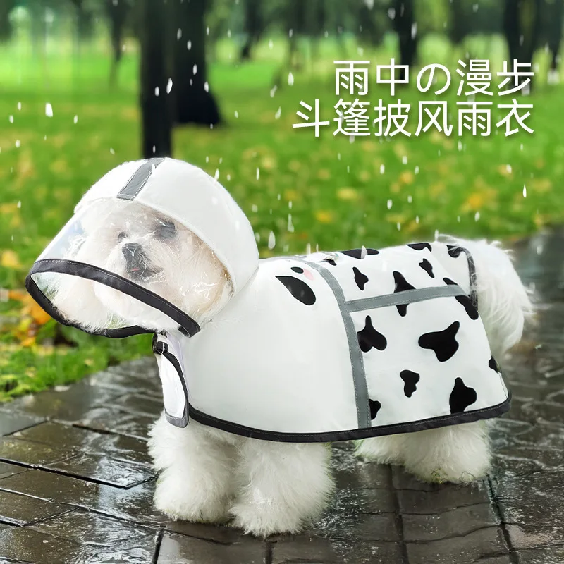 Chubasquero para perro de peluche para primavera y otoño, capa impermeable para exteriores, ropa para mascotas, abrigo de lluvia para perros
