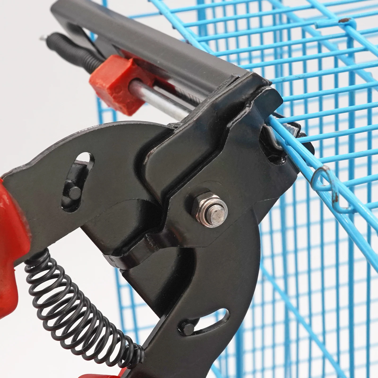 Alicates de jaula de malla de alambre de hierro para pollo, abrazadera de jaula de cercado, pinzas de jaula para aves de corral, herramienta de Alicates de anillo y grapas de Clips de 600PCSM - imagen 5