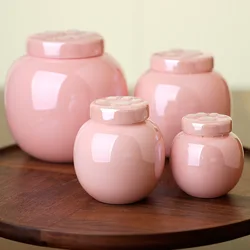 Urna funeraria para mascotas (gatos y perros) en cerámica sellada rosa