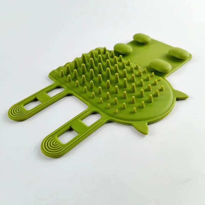 Peine de masaje para depilación de Gel de sílice para mascotas, juguetes para aliviar el estrés para perros y gatos de alta elasticidad, accesorios de limpieza de baño - imagen 4