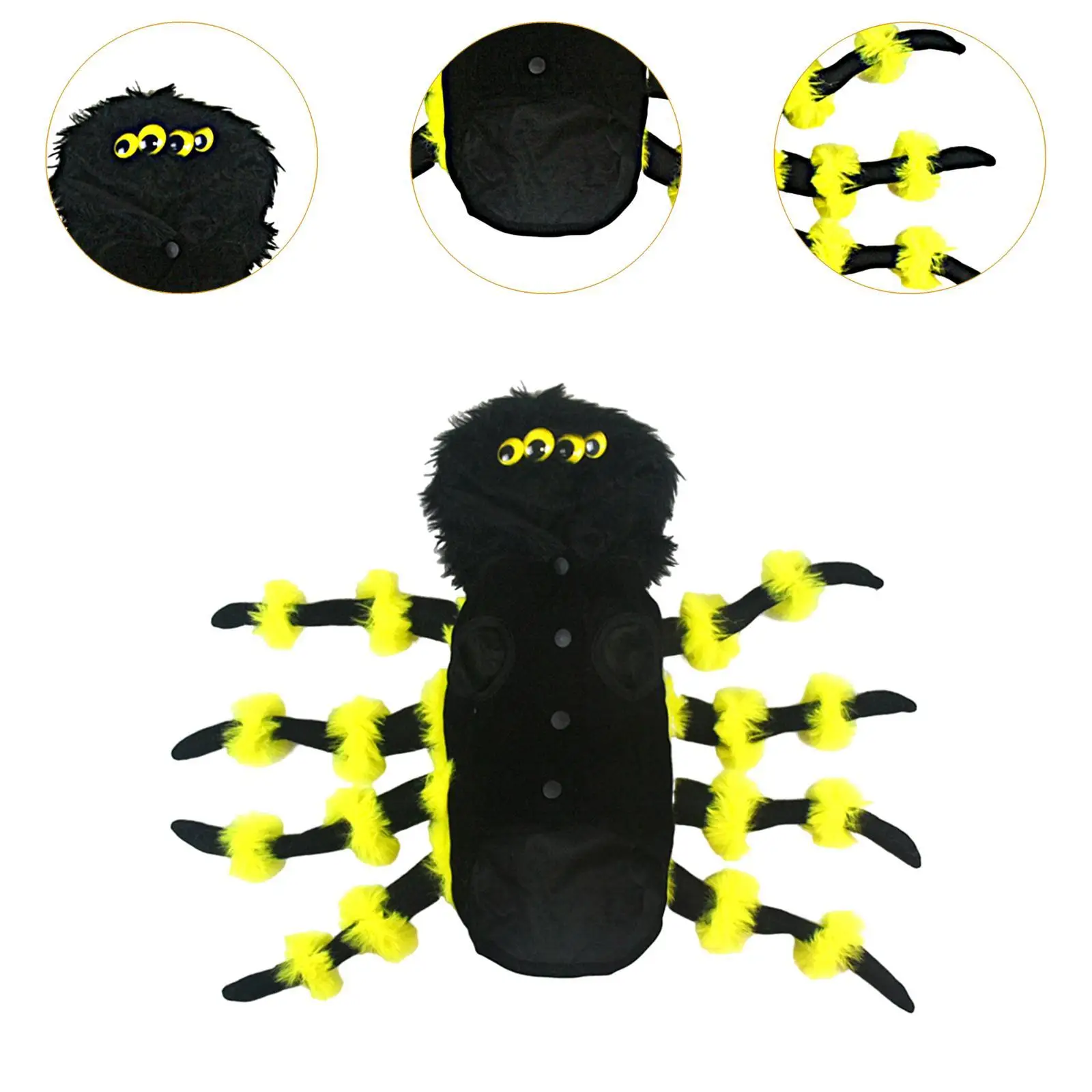 Dog Cat Spider Costume Movable Eyeballs with Buckle Decoration Accessory for Holiday Halloween Cosplay Theme Party Party