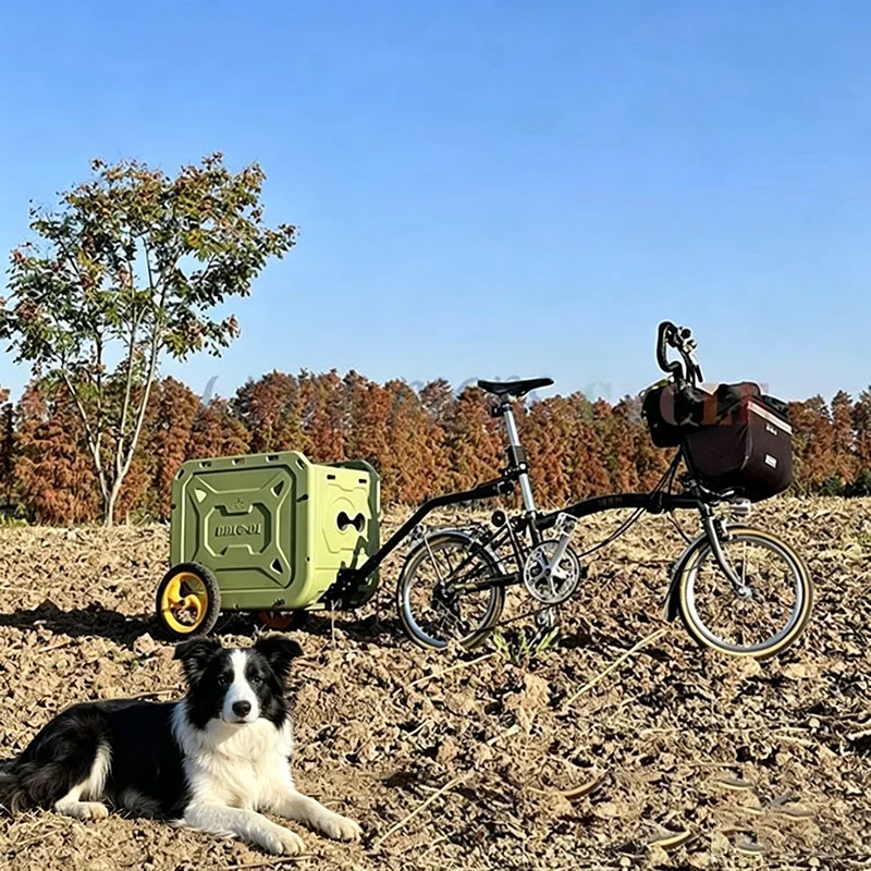 Remolque de bicicleta para perros y gatos compatible con Brompton - imagen 4