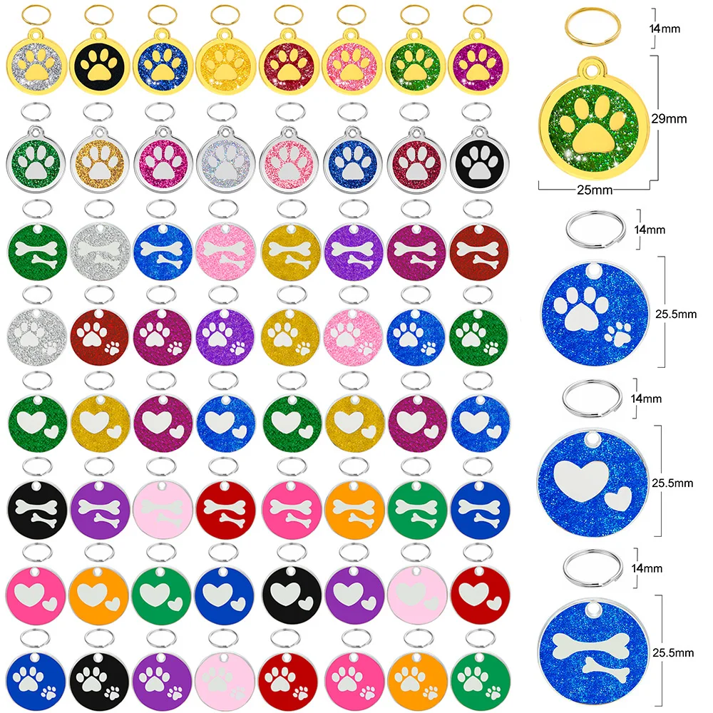 Placa identificación perro corazón – Metal resistente y elegante
