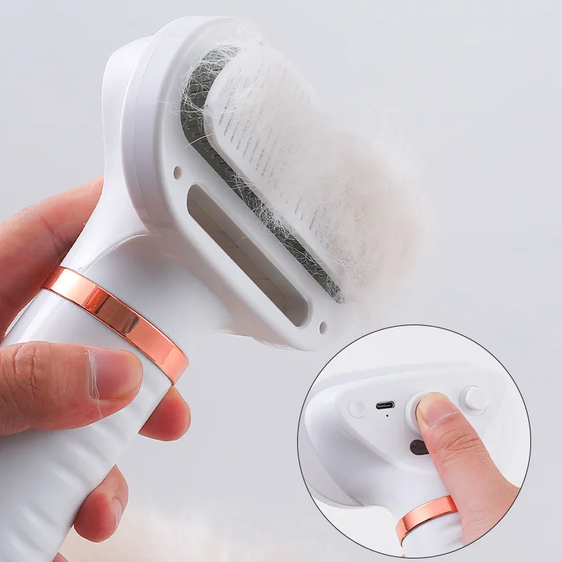 Secador de pelo para mascotas, artefacto para tirar del pelo, peine para perros de secado rápido, secador en aerosol integrado para perros, productos para mascotas - imagen 4