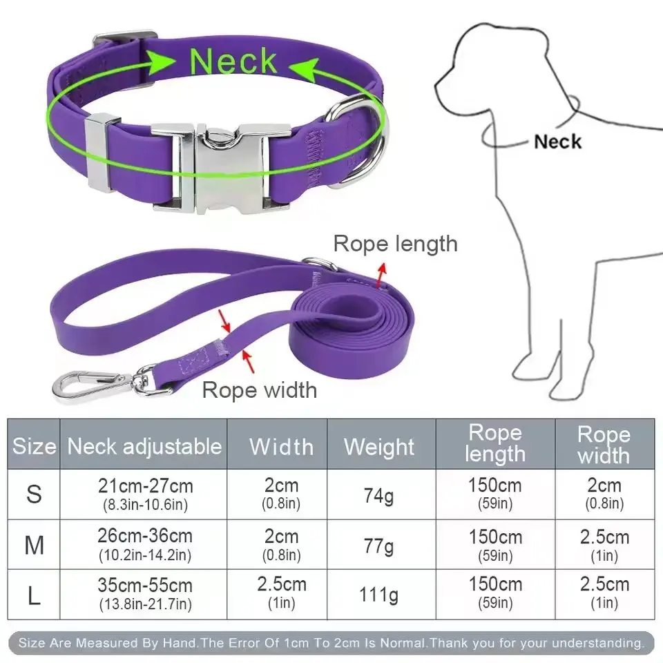 Impermeable perro correa de PVC recubierto de mascotas correa para perros (suave, perro caminar correa) Suministros para mascotas correa para perros (para perros grandes, perros medianos) - imagen 5