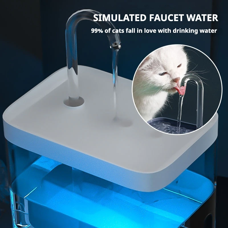 Fuente de agua automática para mascotas de gran volumen, dispensador de agua dulce y filtrada para beber mascotas, alimentador de agua para gatos, suministros para mascotas - imagen 4