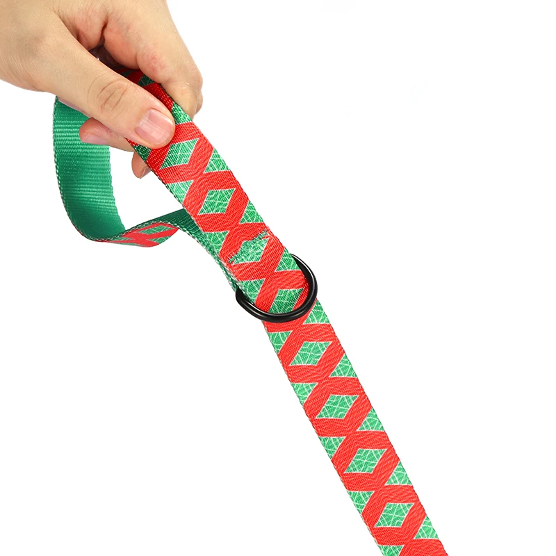 PLATTCO correa para mascotas personalizada con impresión de rejilla roja para correr, caminar en una correa para perros pequeños y medianos 5 tamaños PDL319 - imagen 5