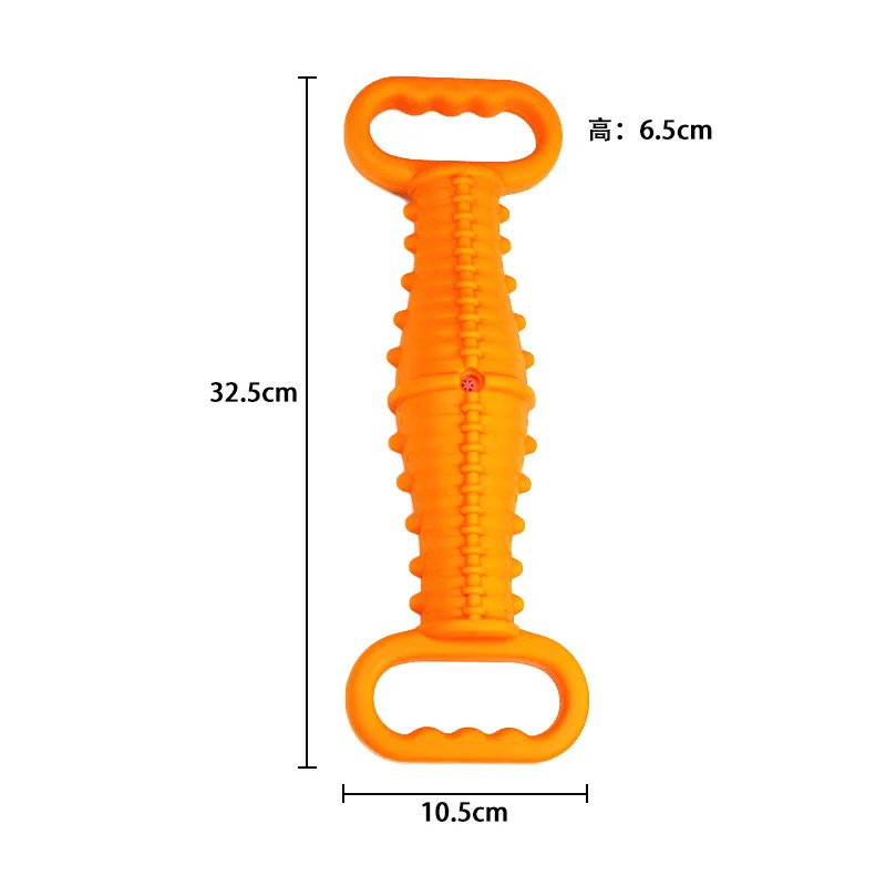 Anillo de tracción de doble mango TPR, juguete de entrenamiento con sonido para perros, juguetes con sonido para cachorros, productos para mascotas - imagen 3