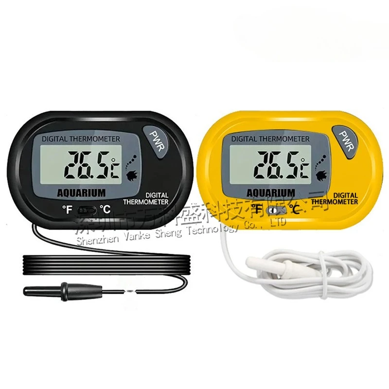 Termómetro para pecera, ventosa para reptiles, tortuga marina, estuche para buceo para mascotas, ST-3, termómetro electrónico impermeable, suministros para mascotas acuáticas - imagen 3