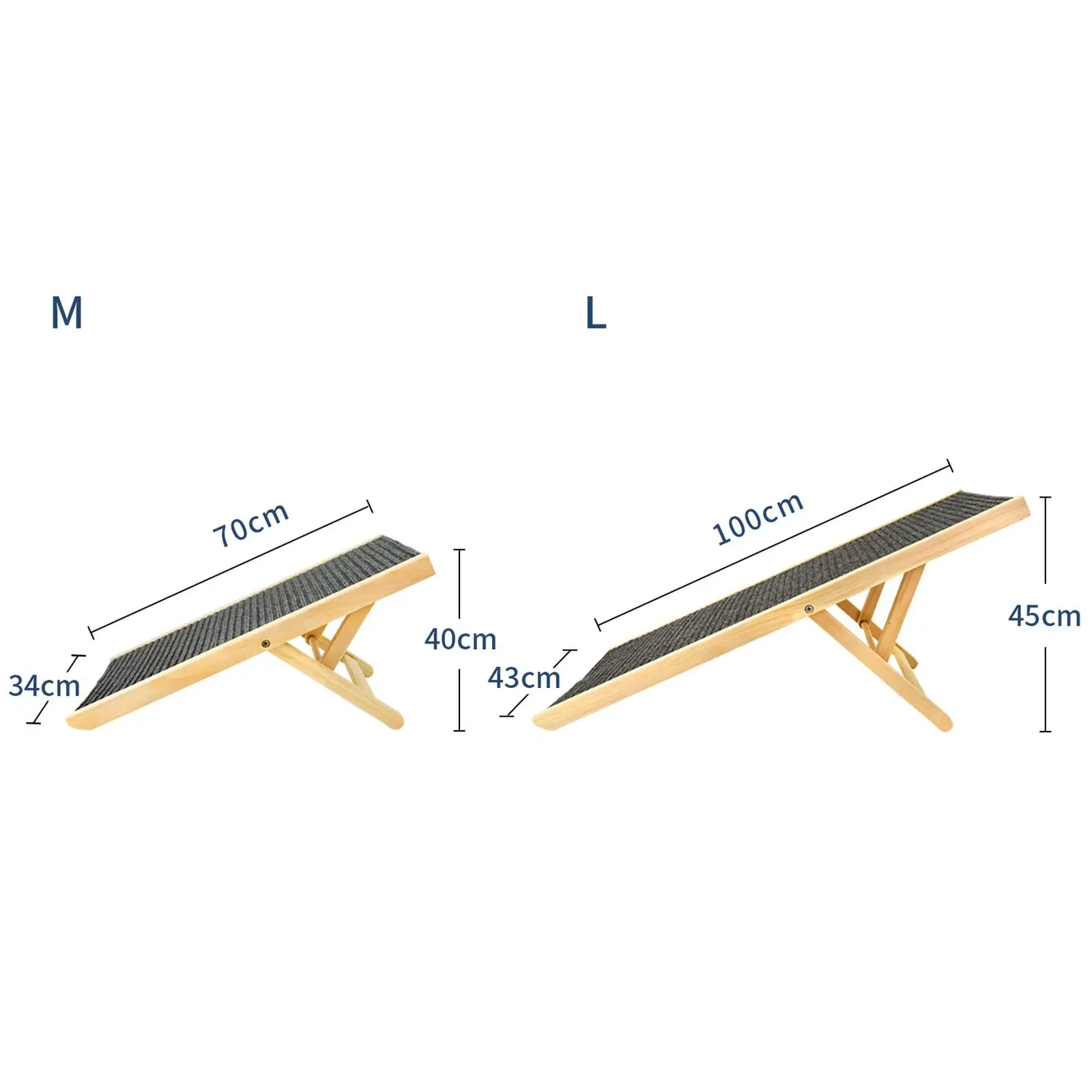 Escalera plegable de madera para perros, rampa antideslizante - imagen 4