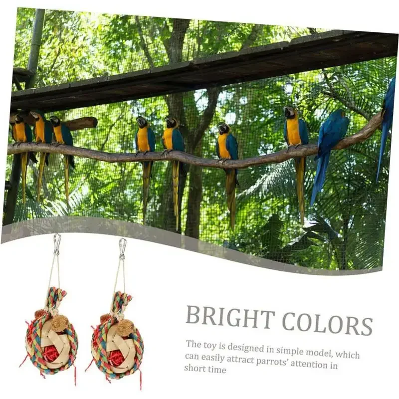 Juguetes trituradora de papel, accesorios para jaulas colgantes, juguetes coloridos para periquitos, Conures, loros, pájaros de amor, juguetes para pájaros para jaula - imagen 4