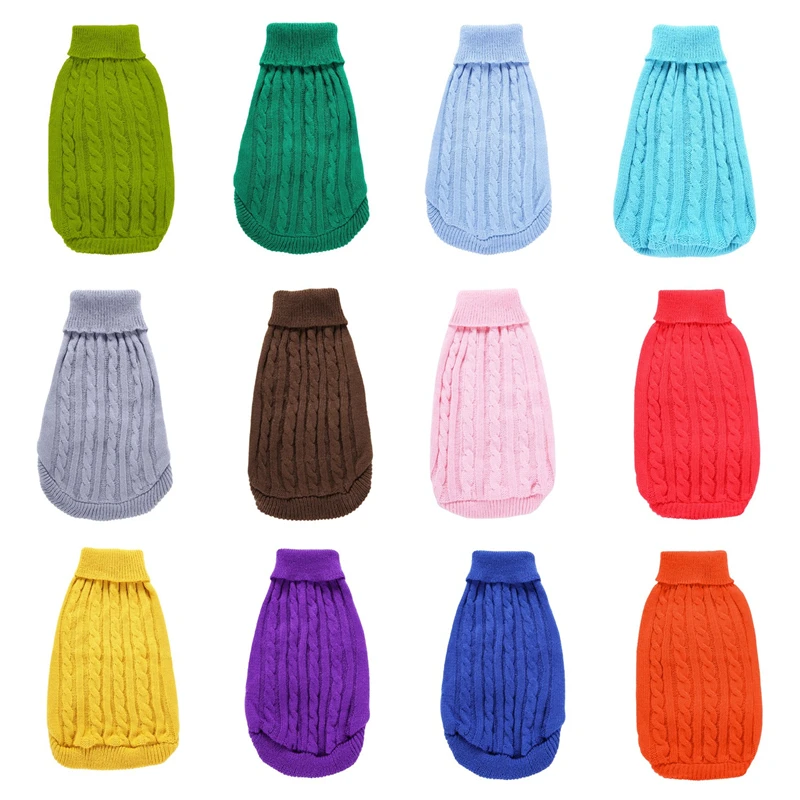 Ropa de invierno para perros y gatos: suéteres de punto liso y monos - imagen 2