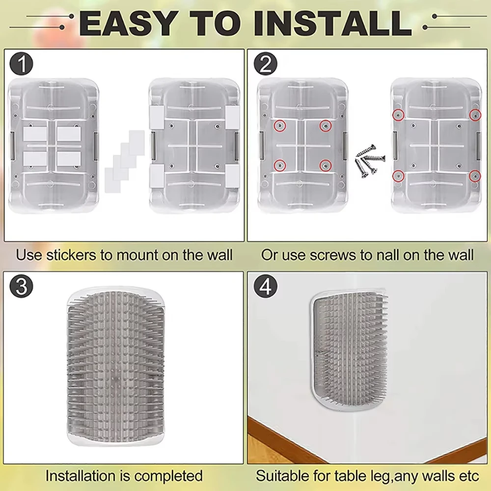 Masajeador rascador para gatos, cepillo para rascar mascotas, peine para quitar el pelo, mesa de aseo, cuidado de perros y gatitos, accesorios Royal Canin - imagen 4