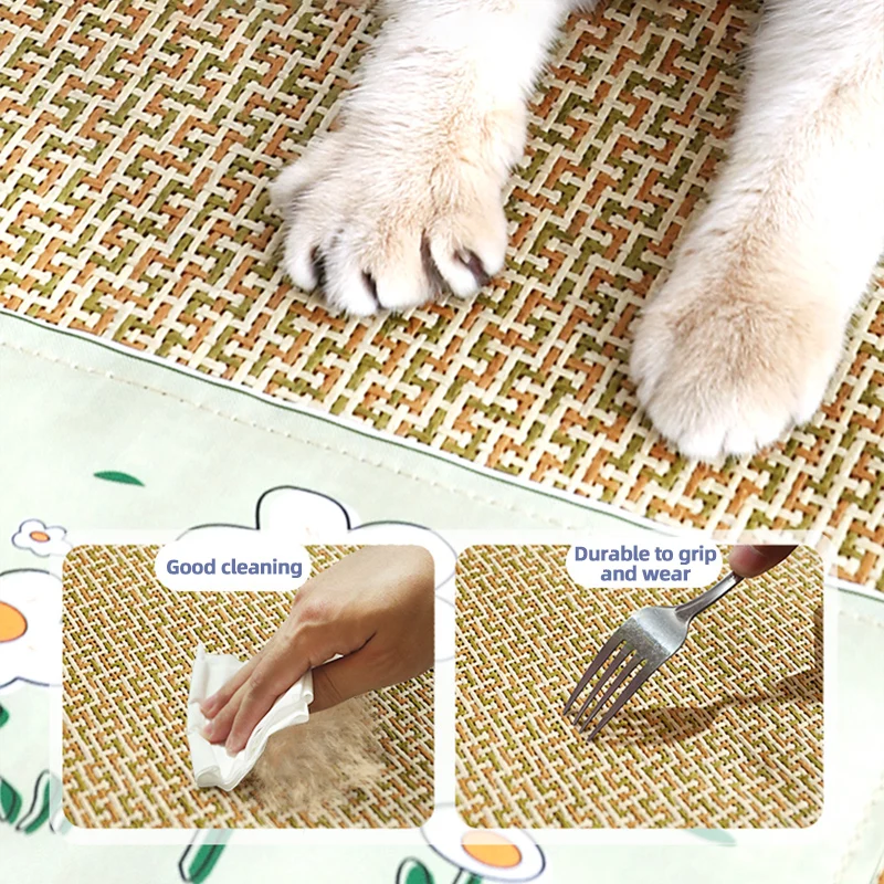 HOOPET-cama tejida de ratán para gatos, sofá cama para mascotas, esterilla de refrigeración para perros pequeños, cojín para gatos, suministros para cachorros - imagen 5