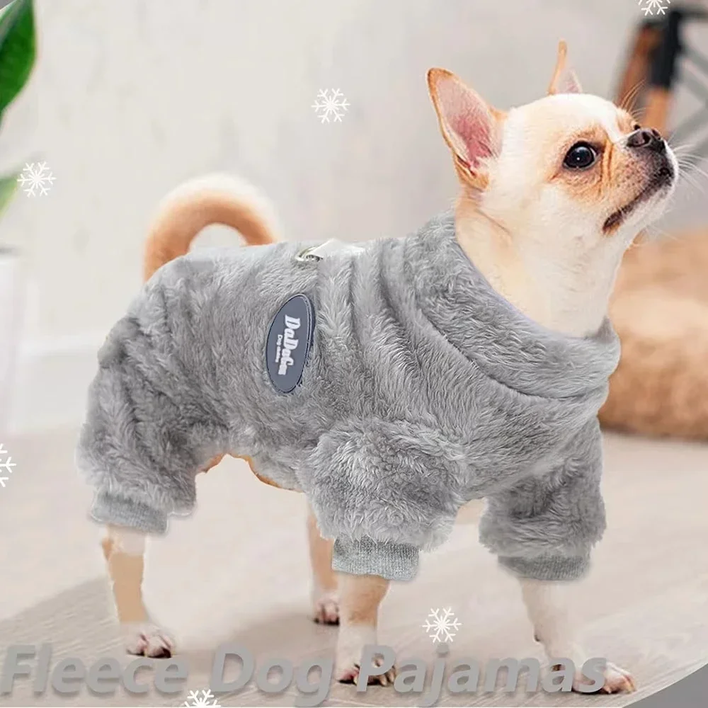 Suéteres para perros pequeños, ropa de invierno para mascotas, pijamas de lana para cachorros, trajes para perros, ropa para gatos Chihuahua Yorkie - imagen 3