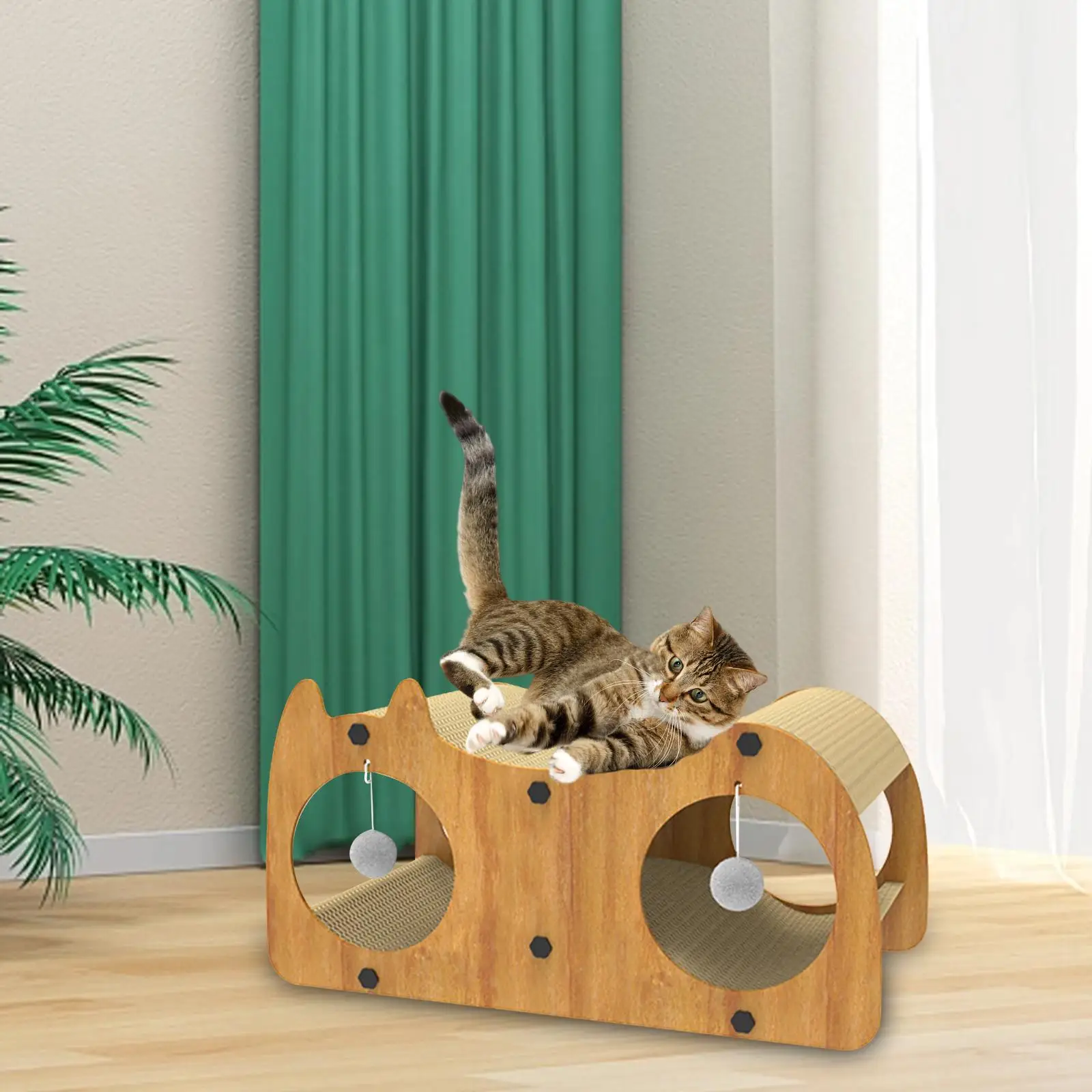 Cat Scratcher Lounge Interactive Cat Hideaway Cave for Cat Kitty Hideaway