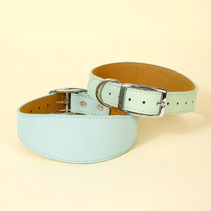 Collar de cuero ancho regulable para perros Whippet y Greyhound - imagen 5
