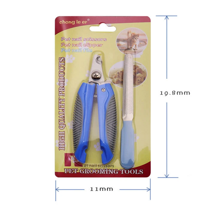 Cortauñas y recortadores para perros y gatos con protector de seguridad, lima de uñas gratis para perros medianos y grandes, herramienta de aseo profesional para mascotas - imagen 5