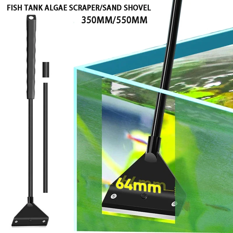 Raspador de algas para acuario 2 en 1 – Limpiador vidrio arena plana - imagen 5