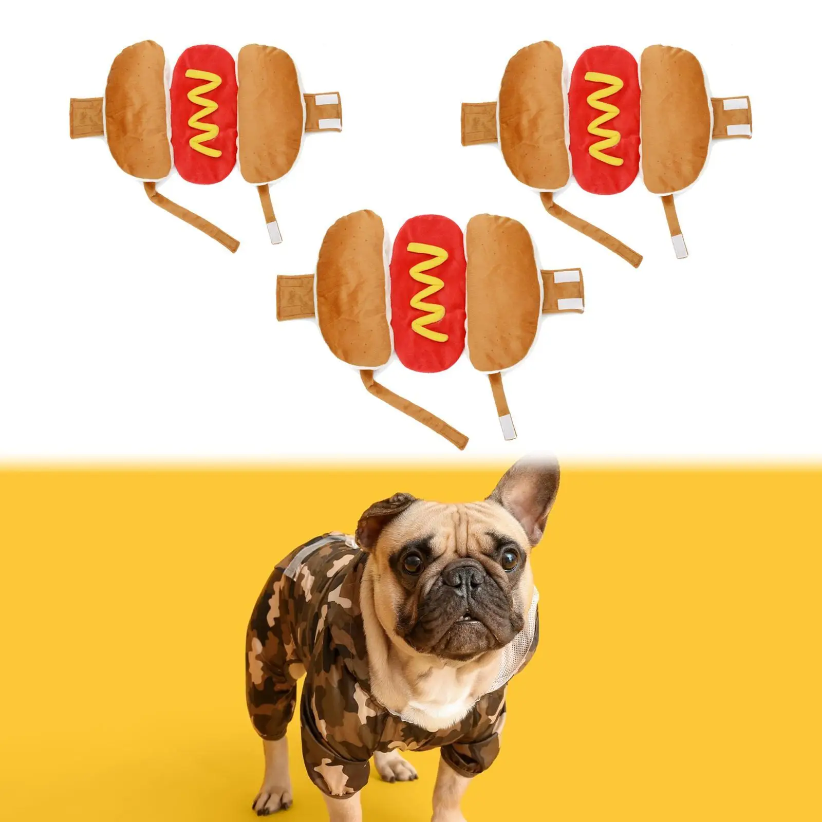 Hot Dog Pet Costume Decorative Halloween Costume for Small Medium Big Dogs