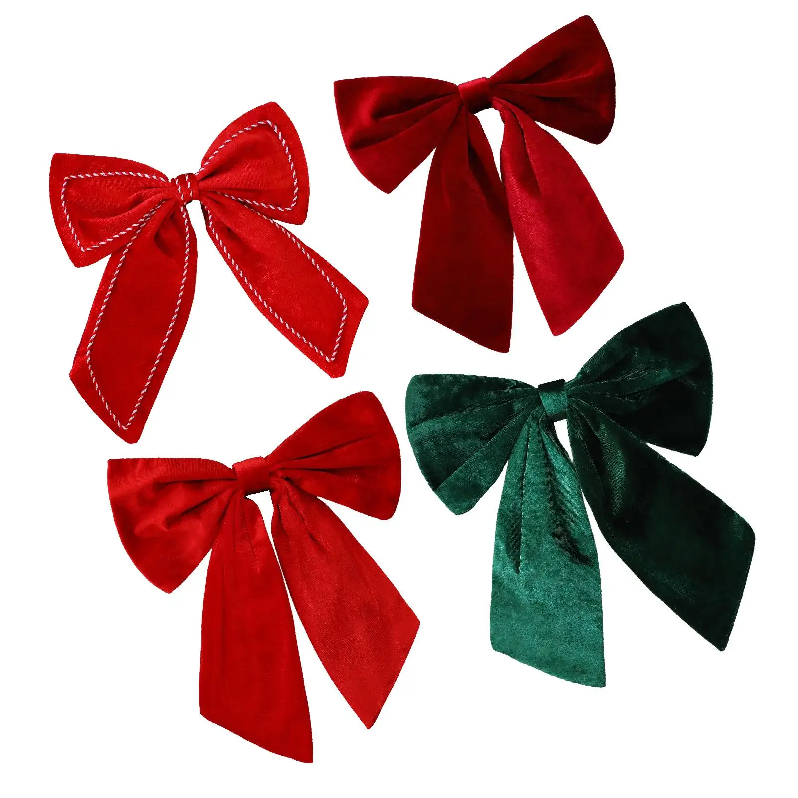 Adorno colgante con lazo de Navidad, artesanía decorativa, lazo creativo, Navidad - imagen 4