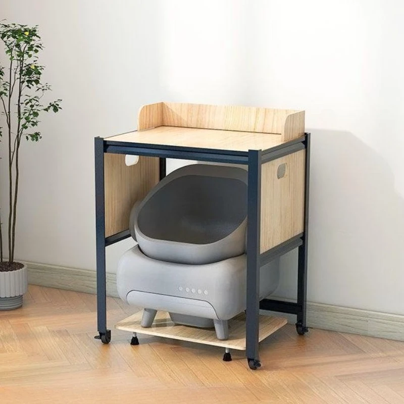 Árbol de inodoro para gatos, almacenamiento para gatos, caja de arena, accesorios de torre, soporte para caja de arena para gatos, muebles para árboles, suministros de productos para mascotas - imagen 5