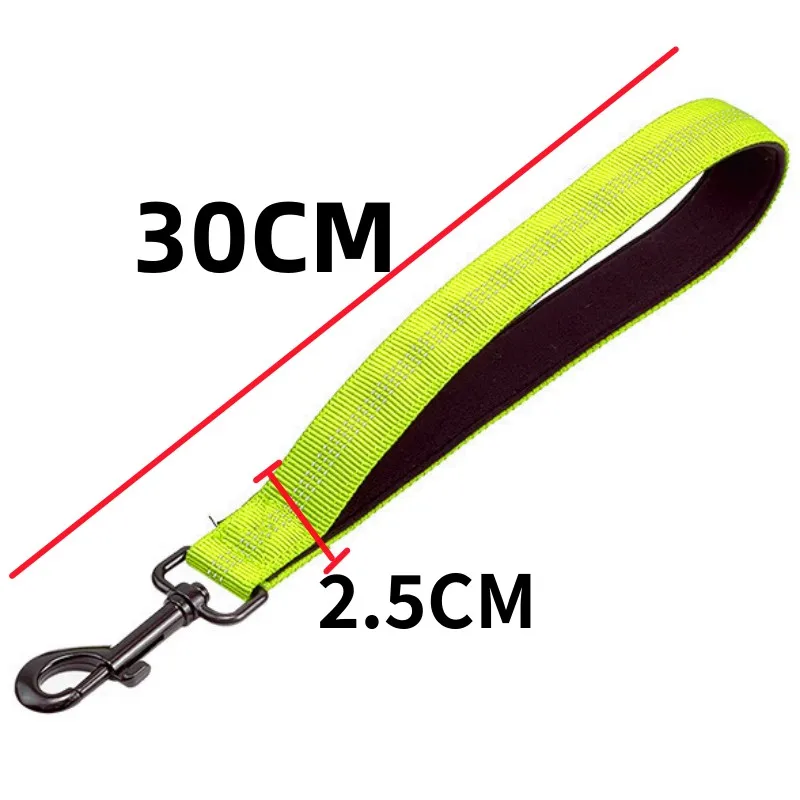 Correa corta de nailon para perro, correa reflectante de 30cm para caminar, mango cómodo, suministros para mascotas - imagen 3
