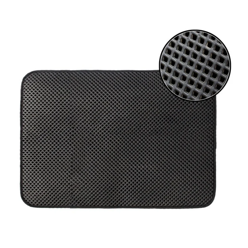 Almohadilla de arena antideslizante de doble capa para gatos, alfombrilla para arena para mascotas, inodoro de cuero, almohadilla limpia impermeable para gatos, accesorios de limpieza para el hogar - imagen 2