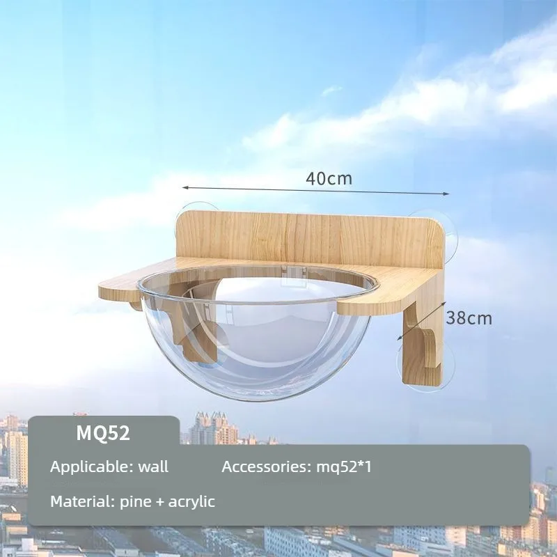 Hamaca de pared para gatos en madera – Interior con ventosas - imagen 5