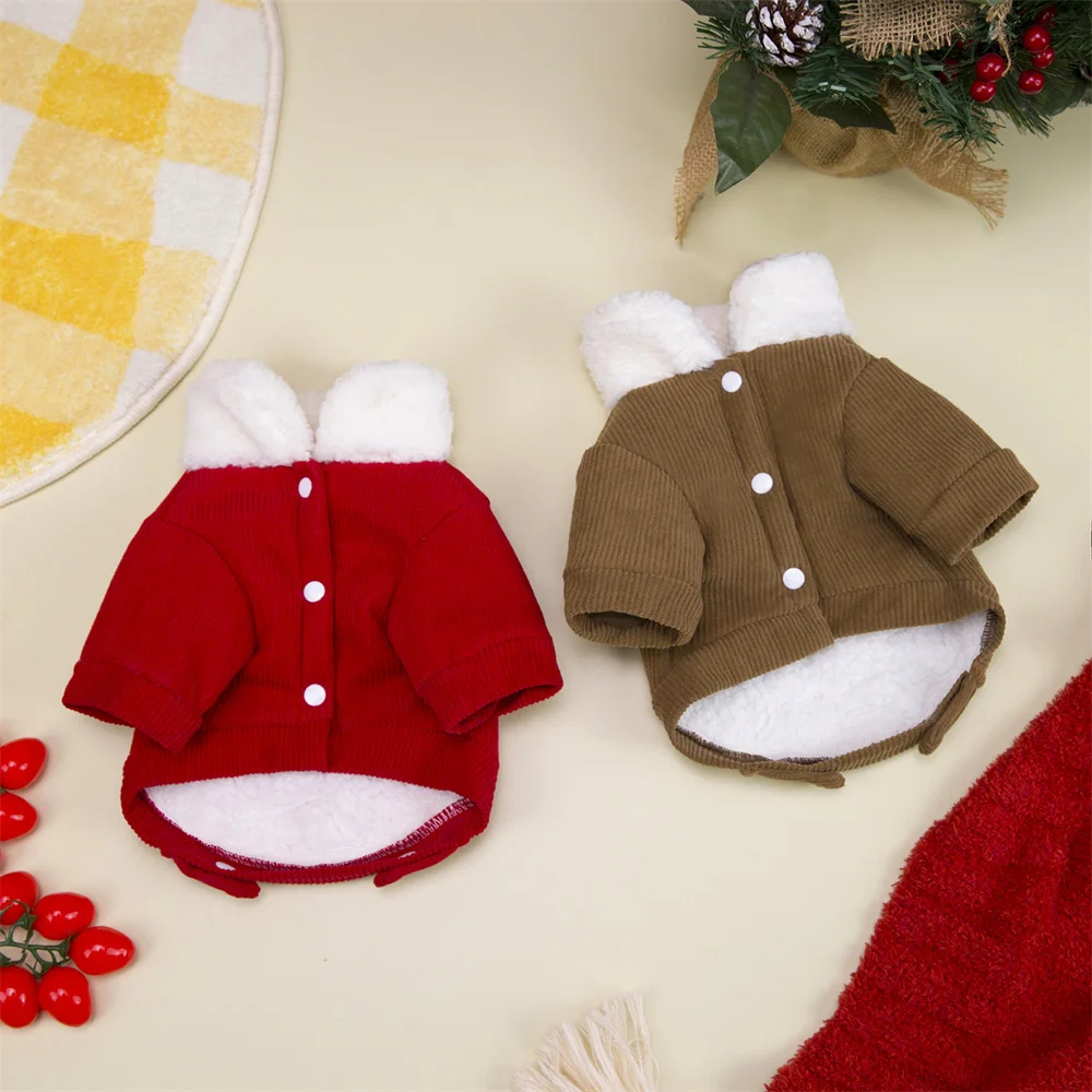 Abrigo navideño para perros Pinscher con hebilla, ropa gruesa y cálida para mascotas, abrigos para perros pequeños, Chihuahua, caniche, ropa para mascotas - imagen 4