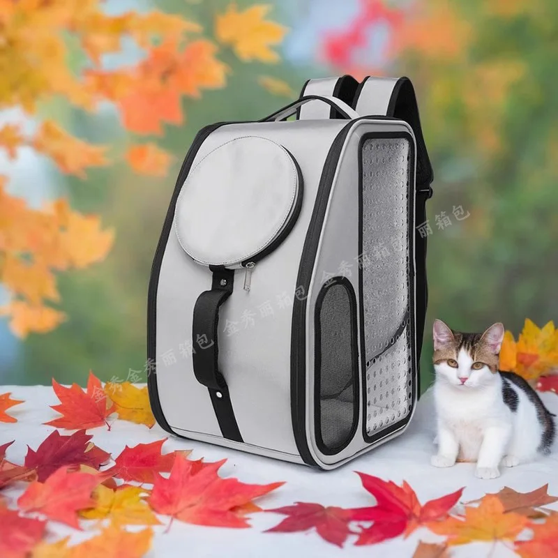 Mochila transportadora plegable para mascotas con ventilación - imagen 3
